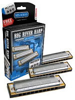 HOHNER Big river harp CGA (M5900XP) - набор из 3 гармошек - Richter Modular System (MS). Доступ на 30 дней к бесплатным урокам