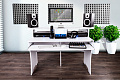 Glorious Workbench White  Рабочее место для компьютерной студии, 2Rack x 4U,место для студийных мониторов, цвет белый