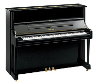 Yamaha U1J PE  акустическое пианино, цвет черный полированный, банкетка в комплекте