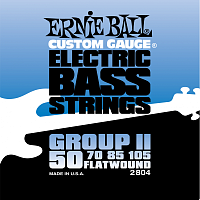 Ernie Ball 2804 струны для бас-гитары Flat Wound Bass Group II (50-70-85-105)
