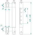 EuroMet 09263 ARAKNO Штанга-удлинитель для проектора 418 - 618 мм черный