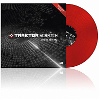 Native Instruments Traktor Scratch Pro Control Vinyl Red Mk2 Виниловый диск с таймкодом Mk2 для системы Traktor Scratch Pro, цвет красный