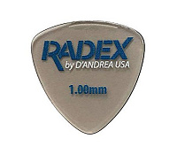 D'Andrea RDX346 1.00 Медиатор гитарный, материал полифенилсульфон, толщина 1.00 мм, жёсткий, серия Radex, форма равноширокий треугольник, упаковка 6 шт.