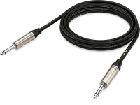 Behringer GIC-300 инструментальный кабель джек моно 6.3 мм - джек моно 6.3 мм, длина 3 метра, 1 x 0.22 кв.мм, цвет черный