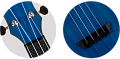 FLIGHT TUS-40 SPACE укулеле Travel, сопрано, черная с рисунком, пластик, чехол в комплекте