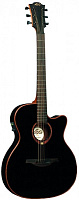 LAG T100ASCE-BLK Электро-акустическая гитара, Аудиториум c тонкой декой, с вырезом и пьезодатчиком STUDIOLAG, цвет - черный глянцевый