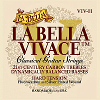 LA BELLA VIV-H Vivace Hard Tension Комплект струн для классической гитары, карбон/посеребренные, сильное натяжение