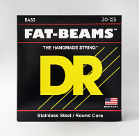 DR FB6-30 струны для 6-струнной бас-гитары, калибр 30-125, серия FAT BEAM™, обмотка нержавеющая сталь, покрытия нет