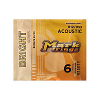 Markbass Bright Series DV6BRBZ01253AC  струны для акустической гитары, 12-53, бронза 80/20