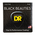 DR BKE-9 струны для электрогитары, калибр 9-42, серия BLACK BEAUTIES™, обмотка никелированная сталь, покрытие есть