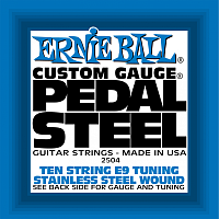 Ernie Ball 2504 струны для электрогитары,  набор из 10-ти штук, Stainless Steel 10-String E9 Pedal Guitar