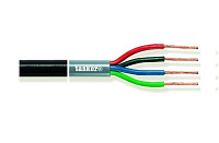 Tasker C279-BLACK эластичный круглый акустический кабель, OFC 4х4.00 кв.мм