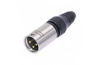 Neutrik NC3MX-HD-B Разъем XLR кабельный, 3 контакта, штекер, черный, влагозащищенный IP65, позолоченные контакты
