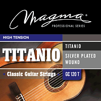 Magma Strings GC120T  Струны для классической гитары, серия Titanio Nylon Silver Plated Wound, обмотка посеребрённая, натяжение High Tension