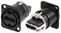 Neutrik NAHDMI-W-B Разъем проходной, HDMI 1.3 мама - HDMI 1.3 мама, установка на панель, D-тип, черный
