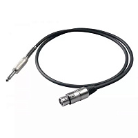 Proel BULK200LU10 кабель инструментальный, джек моно 6.3 мм - XLR мама, длина 10 метров