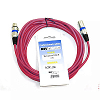 Invotone ACM1103 R  Микрофонный кабель, XLR M  XLR F, длина 3 метра, цвет красный