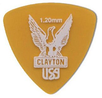 CLAYTON URT120/12  набор медиаторов, 1.2 мм, ULTEM gold, широкие, цвет золотистый, 12 штук