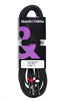 STANDS & CABLES DUL-004-7  кабель распаянный 2хJack 6,3мм. моно - 2xJack 6,3мм. моно, длина 7 м.