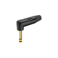 ROXTONE PJ2RX-BG Разъем 6.3 мм mono Male Jack угловой, для кабеля до 7.5 мм, цвет черный