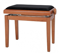 GEWA Piano bench Deluxe maple mat Банкетка для пианино, цвет вишня, прямые ножки, верх велюр