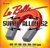 LA BELLA SA946 - струны для электрогитары (009-011-016-026-036-046) - сплав 52 (52% никель, 48% железо)