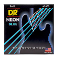 DR NBB-45 струны для 4-струнной бас-гитары, калибр 45-105, серия HI-DEF NEON™, обмотка никелированная сталь, покрытие люминесцентное