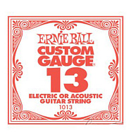 ERNIE BALL 1013 Plain Steel .013  Струна одиночная для акустической и электрогитары Эрни Болл