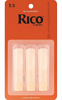 RICO RCA0335 трости для кларнета Bb №3.5,  3 штуки в упаковке