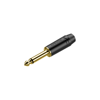 ROXTONE RJ2PP-NS-BG Разъем  jack 1/4" моно, максимальный диаметр кабеля 6.5 мм, цвет черный