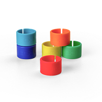 Zoom XLR-6c  цветное кольцо-маркер для XLR-разъемов, 12 штук (6 пар цветов)