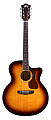 GUILD F-250CE Deluxe Maple ATB электроакустическая гитара формы джамбо с вырезом, топ - массив ели, корпус - огненный клён