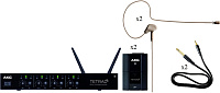 AKG DMS TETRAD PERFORMER SET 4/2  цифровая радиосистема: 1 четырёхканальный приёмник AKG DSR Tetrad, 2 поясных передатчика AKG DPT TETRAD, 2 микрофона AKG C111 LP