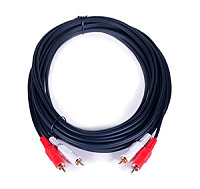 PROCAST Cable 2RCA/2RCA.5 кабель 2 RCA male - 2 RCA male, цвет черный, длина 5 метров