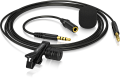 Behringer BC LAV GO конденсаторный петличный микрофон, разъем 3.5 мм TRS, переходник на 3.5 мм TRRS, с ветрозащитой и клипсой, кабель 1.2 м, черный