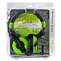 American Audio HP550 LIME Удобные, прочные и мощные головные наушники, цвет черно-зеленый