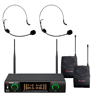 VOLTA US-2H (520.10/725.8)  Микрофонная радиосистема с двумя головными микрофонами