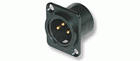 Sommer Cable HI-XEM3N-BLK Разъем XLR 3-pin, панельный, под пайку
