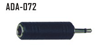 STANDS & CABLES ADA072  переходник джек моно мама 6,3 мм -> мини джек моно папа 3.5 мм