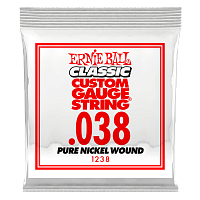 ERNIE BALL 1238 Classic Pure Nickel Wound .038  Струна одиночная для электрогитары Эрни Болл