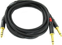 Cordial CFY 6 VPP кабель Y-адаптер, джек стерео 6,3 мм - 2x моноджек 6,3 мм male, 6,0 м, черный