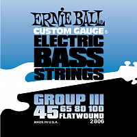 Ernie Ball 2806 струны для бас-гитары Flat Wound Bass Group III (45-65-80-100)