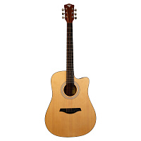 ROCKDALE Aurora D3 C NAT Gloss акустическая гитара, дредноут с вырезом, цвет натуральный 
