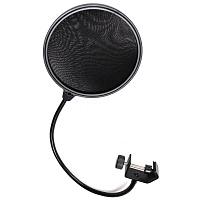 PROAUDIO MPF-50 Поп-фильтр для студийных микрофонов, зажим для микрофонной стойки, диаметр 16 см