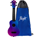 FLIGHT ULTRA S-35 Story  укулеле сопрано, серия Ultra,  поликарбонат армированный, расцветка фиолетово-синий градиент, рюкзак в комплекте