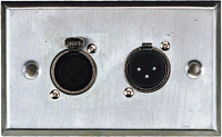 PROAUDIO WP-XLRFM  Настенная коммутационная панель: 1 XLR male / 1 XLR female 3 pin