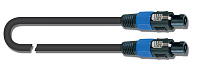 QUIK LOK S380-10 готовый спикерный кабель, длина 10 метров, разъемы - 4-х контактные Speakon, кабель CA822 сечение 2х2 мм, цвет черный