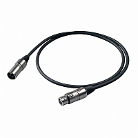 PROEL BULK250LU05  кабель микрофонный XLR папа - XLR мама, длина 0.5 метра