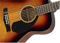 FENDER CC-60S CONCERT SUNBURST WN акустическая гитара, топ массив ели, накладка орех, цвет санберст