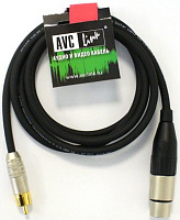 AVCLINK CABLE-958/0.5-Black Кабель аудио XLR "мама" - RCA "папа", C300, NC3FXX, ACPR-BL, длина 0.5 метра